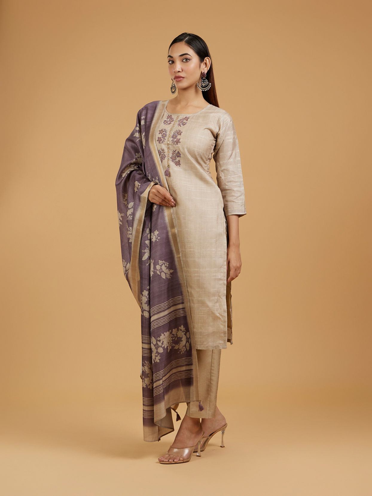 Mohey Women Fawn Elegance Straight Suit