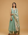 Pista Green Anarkali Suit