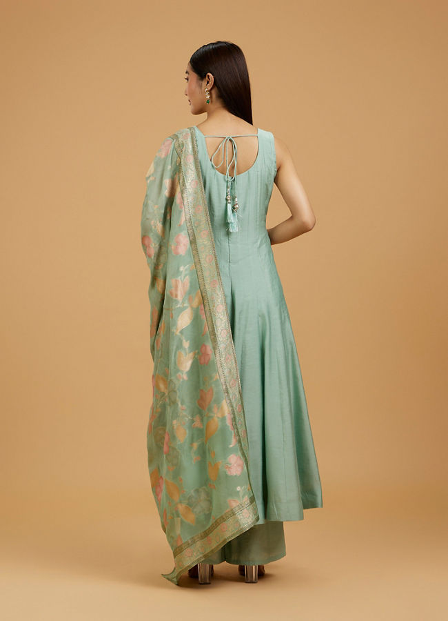 Mohey Women Pista Green Anarkali Suit