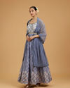 Mohey Women Grey Enchanted Elegance Anarkali Suit