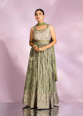 Mohey Women Emerald Green Enchantment Anarkali Suit