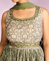 Mohey Women Emerald Green Enchantment Anarkali Suit