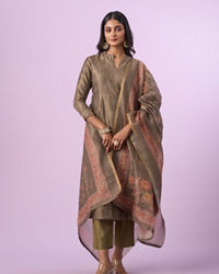 Mohey Women Blossoming Mehandi Anarkali Suit