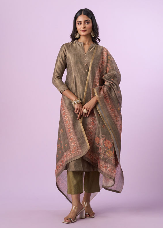 Mohey Women Blossoming Mehandi Anarkali Suit
