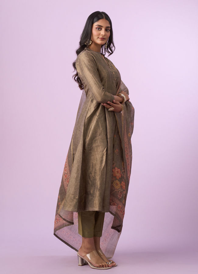 Mohey Women Blossoming Mehandi Anarkali Suit