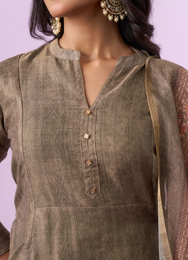 Mohey Women Blossoming Mehandi Anarkali Suit