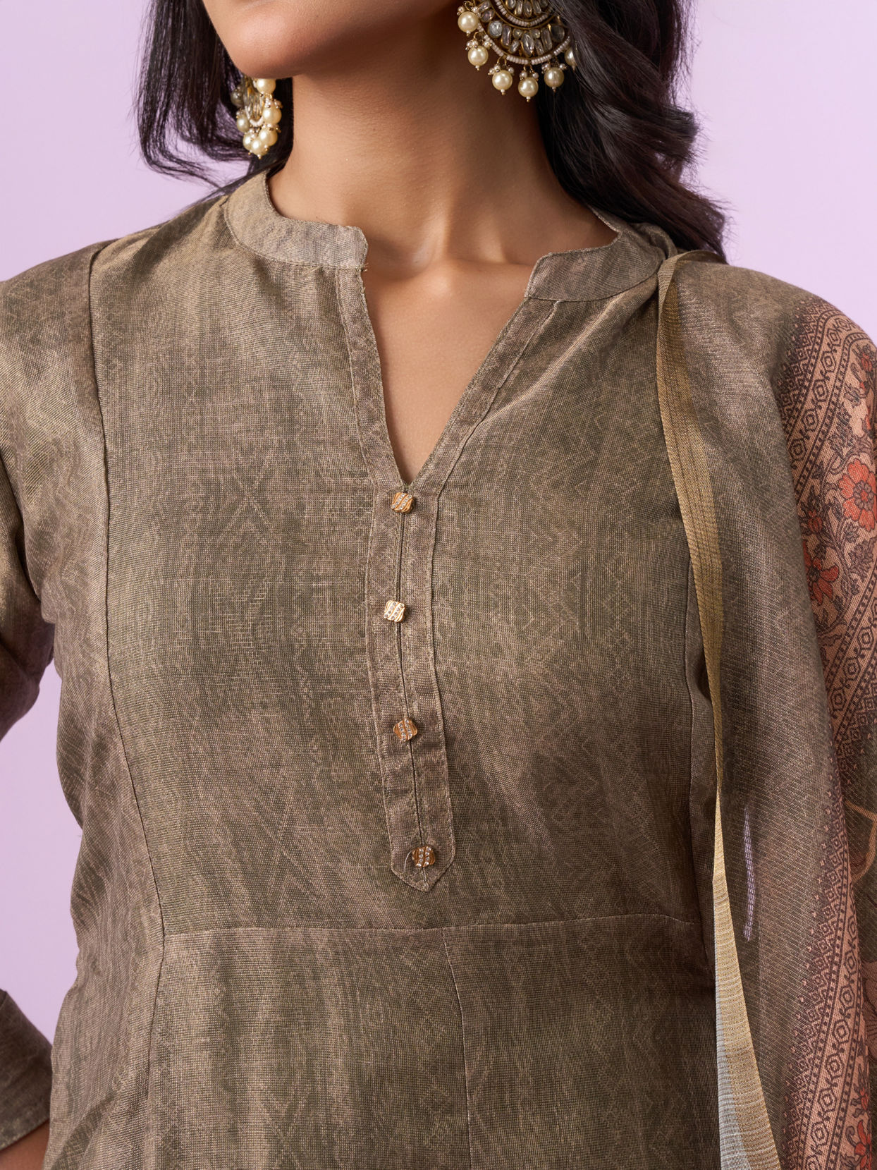 Mohey Women Blossoming Mehandi Anarkali Suit
