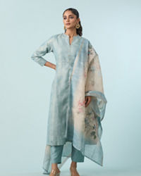 Mohey Women Elegant Light Blue Anarkali Suit