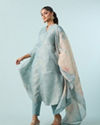 Mohey Women Elegant Light Blue Anarkali Suit