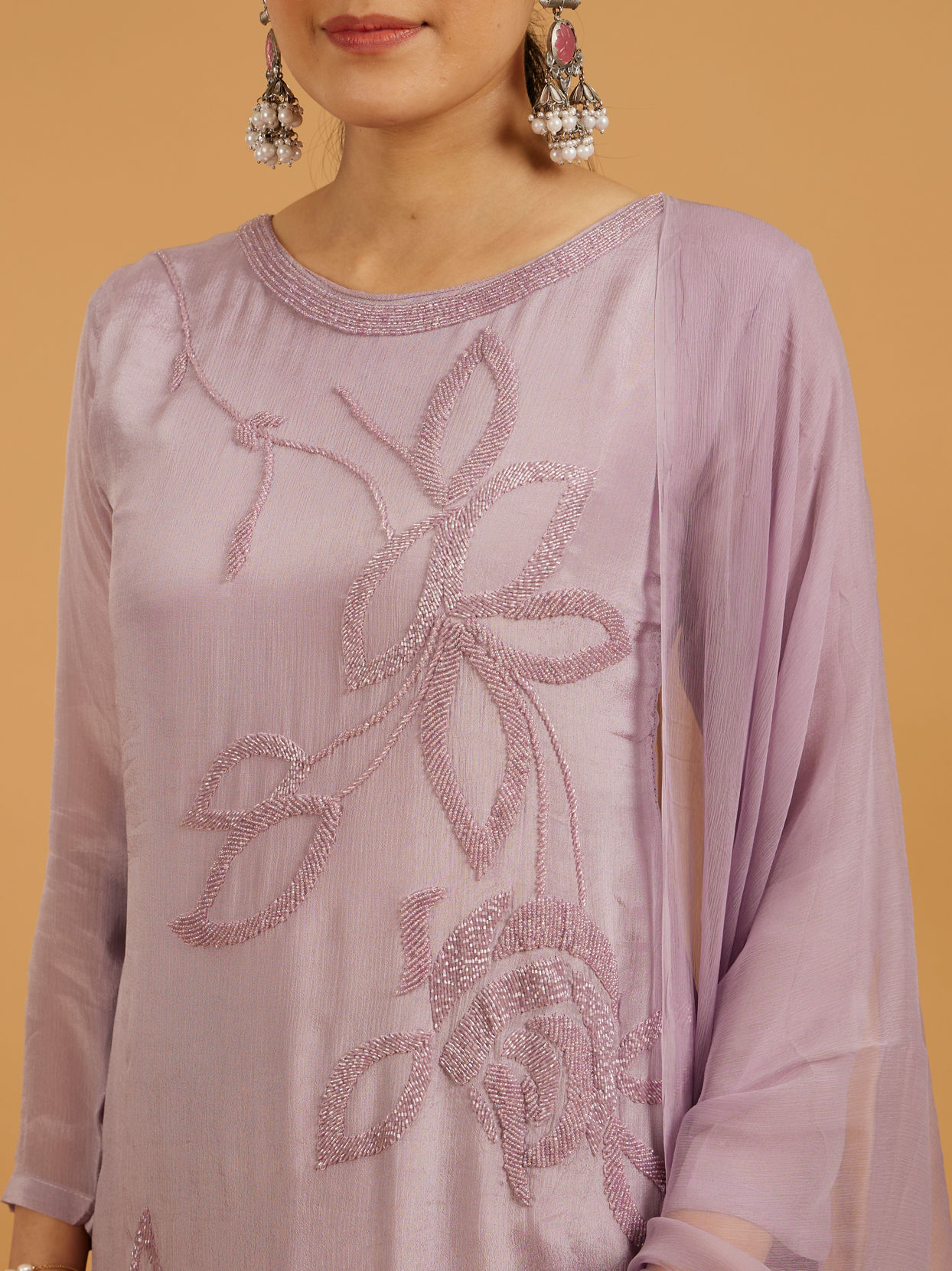 Mohey Women Purple Elegance Palazzo Suit