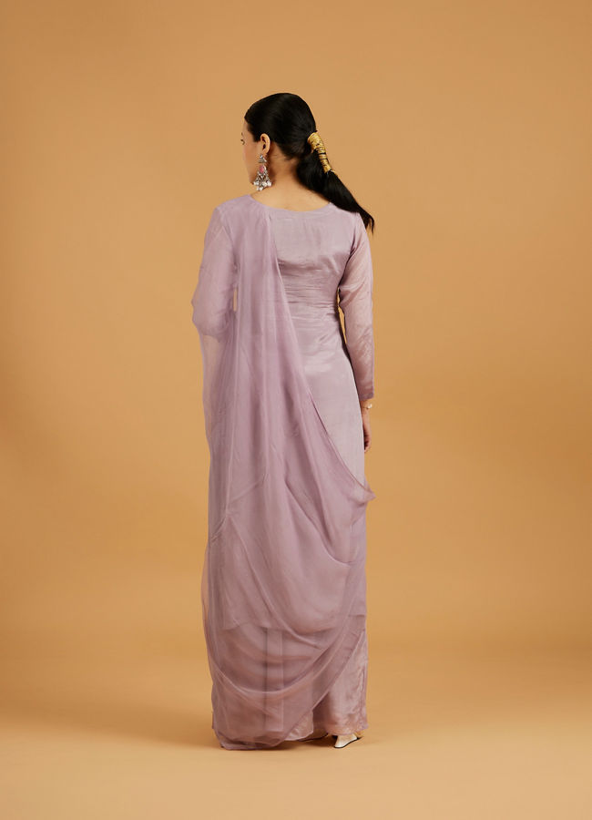 Mohey Women Purple Elegance Palazzo Suit