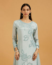 Mohey Women Exquisite Light Blue Palazzo Suit