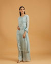 Mohey Women Exquisite Light Blue Palazzo Suit