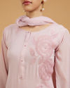 Mohey Women Blossoming Pink Chiffon Palazzo Suit