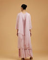 Mohey Women Blossoming Pink Chiffon Palazzo Suit