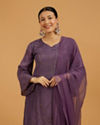 Mohey Women Exquisite Purple Stitched Suit image number 1