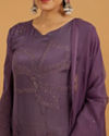 Mohey Women Exquisite Purple Stitched Suit image number 3