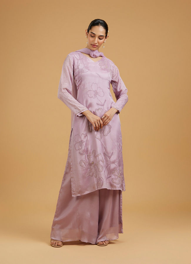 Mohey Women Regal Purple Palazzo Suit