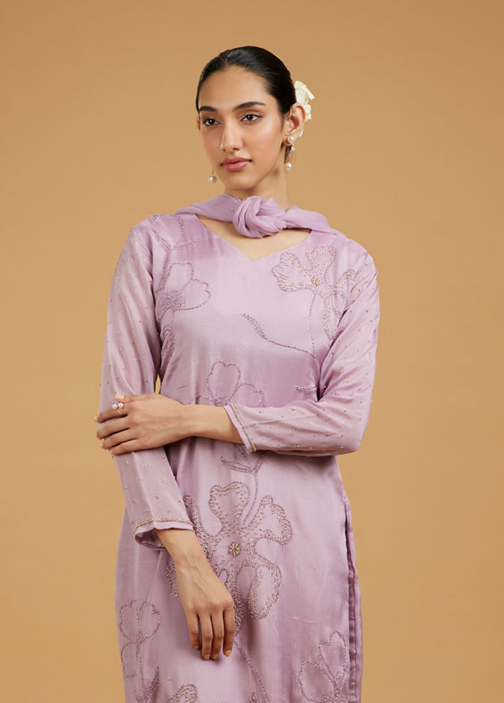 Mohey Women Regal Purple Palazzo Suit