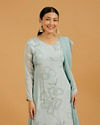 Mohey Women Elegant Light Blue Palazzo Suit