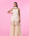 Cream Fantasy Sharara Suit
