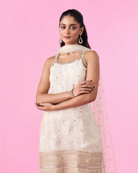 Mohey Women Cream Fantasy Sharara Suit