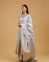 Mohey Women Lilac Tissue Infused Anarkali Suit