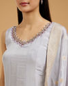 Mohey Women Lilac Tissue Infused Anarkali Suit