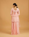 Mohey Women Light Pink Ogee Patterned Floral Embroidered Suit Set