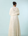Mohey Women Glittering Georgette Cream Anarkali Suit