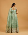 Mohey Women Sea Green Bel Buti And Jaal Embroidered Anarkali Suit