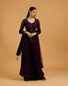 Wine Georgette Elegance Anarkali Suit