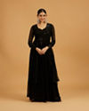 Jet-Black Georgette Anarkali Suit