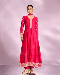 Mohey Women Royal Rani Pink Anarkali Suit