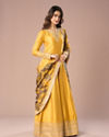 Mohey Women Lustrous Mustard Yellow Anarkali Suit