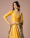 Mohey Women Lustrous Mustard Yellow Anarkali Suit