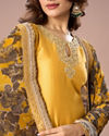 Mohey Women Lustrous Mustard Yellow Anarkali Suit