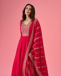 Mohey Women Rani Pink Allure Anarkali Suit