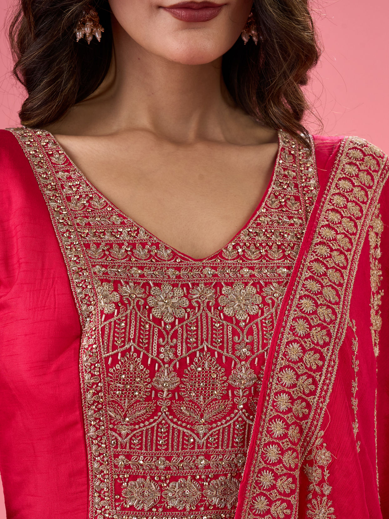 Mohey Women Rani Pink Allure Anarkali Suit