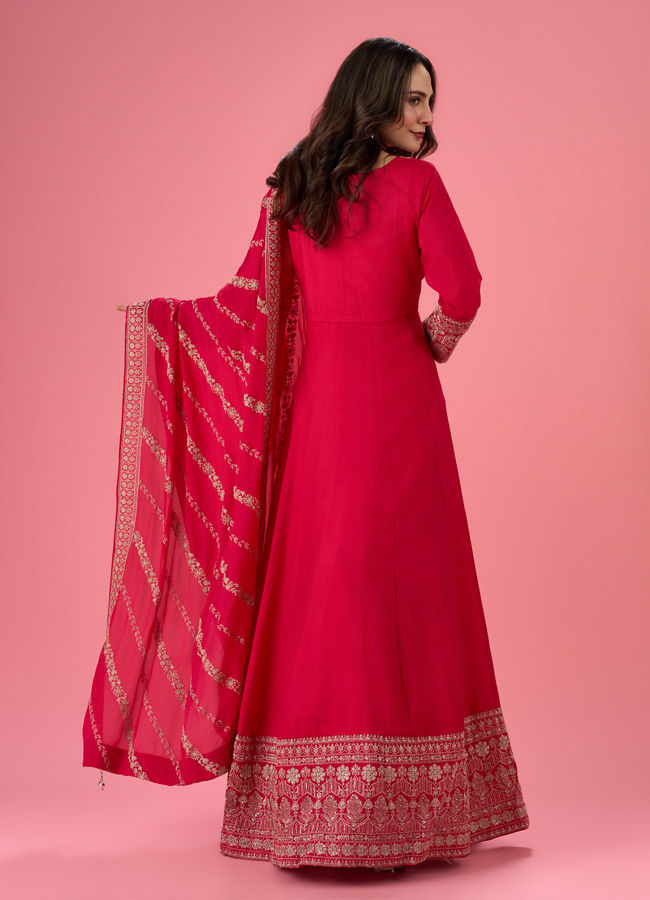 Mohey Women Rani Pink Allure Anarkali Suit