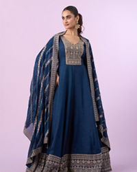 Mohey Women Royal Indigo Anarkali Suit