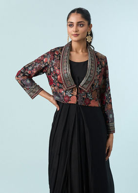 Mohey Women Black Elegance Indo Western