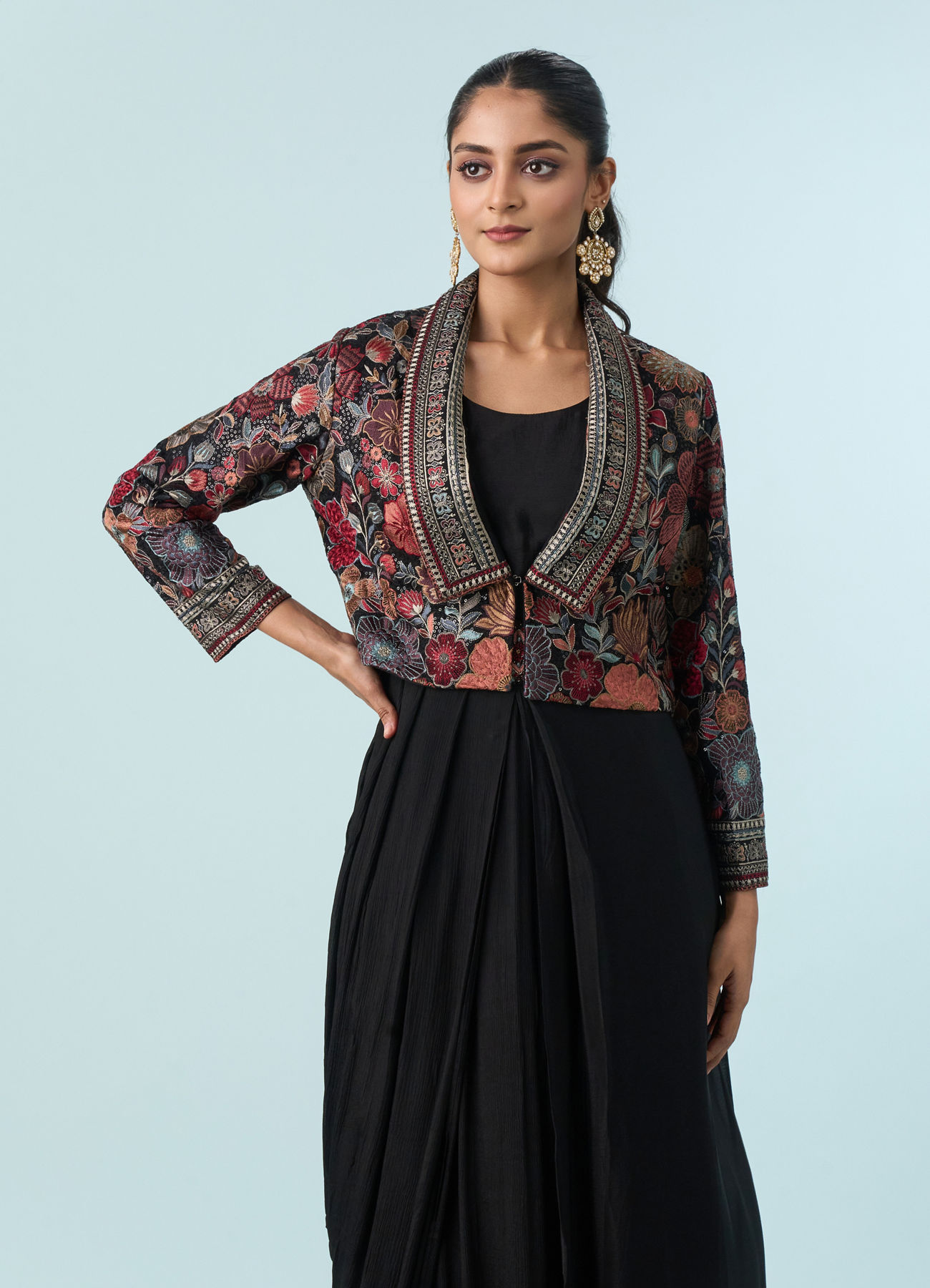 Mohey Women Black Elegance Indo Western