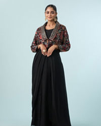 Mohey Women Black Elegance Indo Western