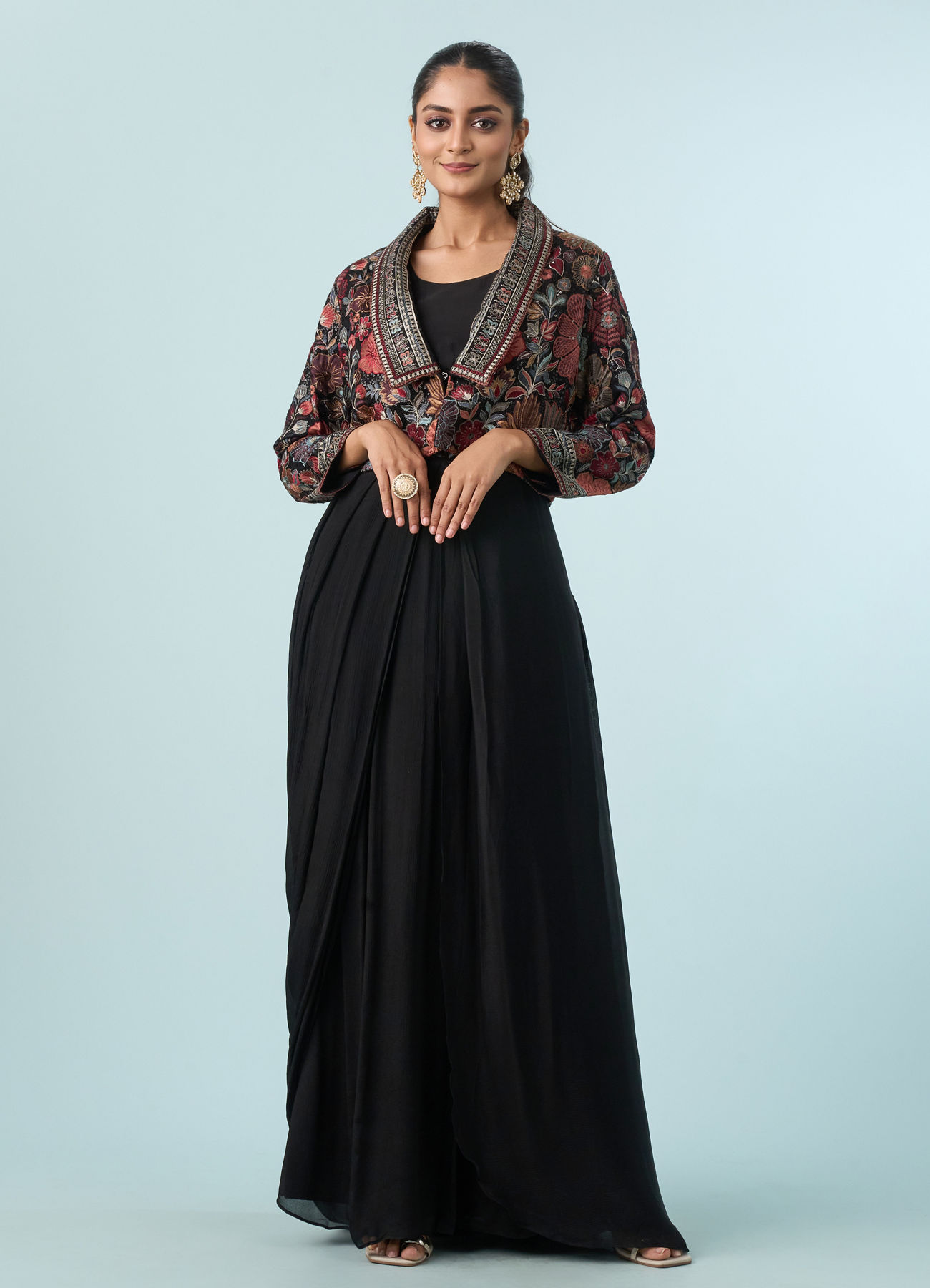Mohey Women Black Elegance Indo Western