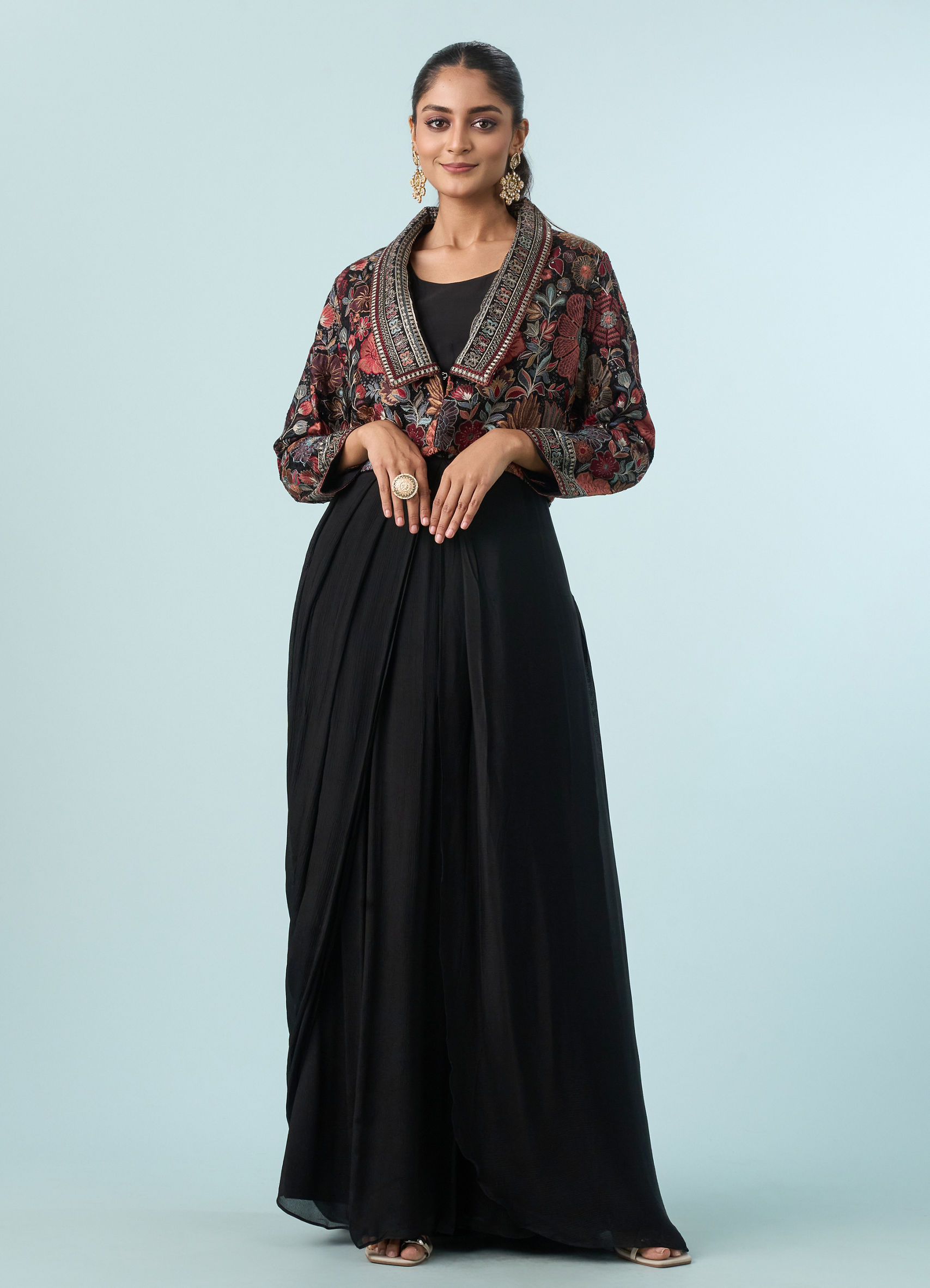 black party wear indo western dress Ethnic Wear Party Wear Western Dresses India Buy Indo Western For
