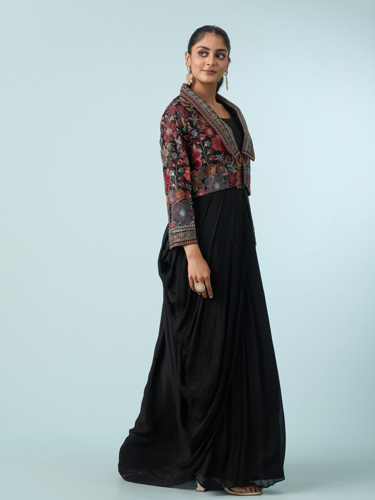 Mohey Women Black Elegance Indo Western