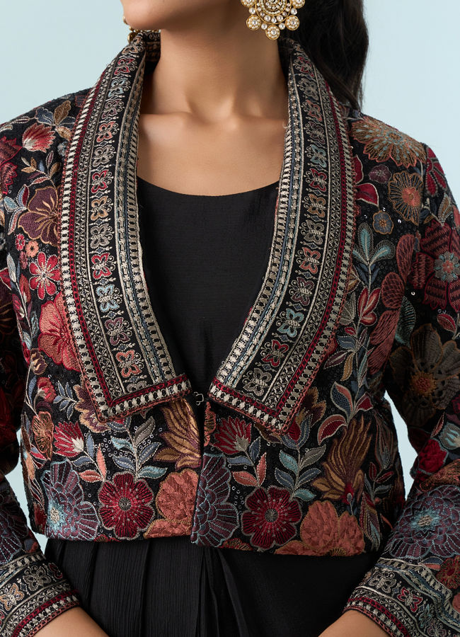 Mohey Women Black Elegance Indo Western