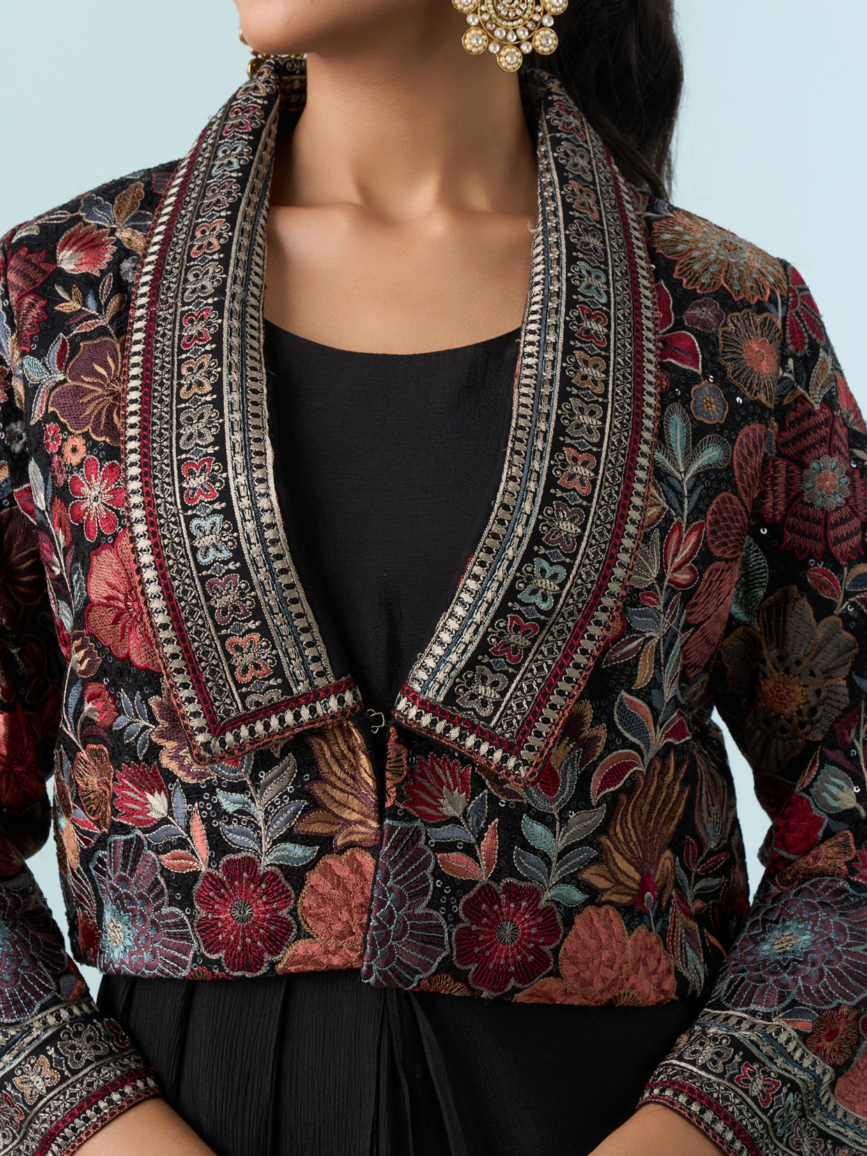 Mohey Women Black Elegance Indo Western