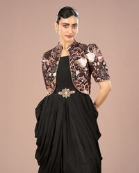 Mohey Women Black Majesty Indo Western